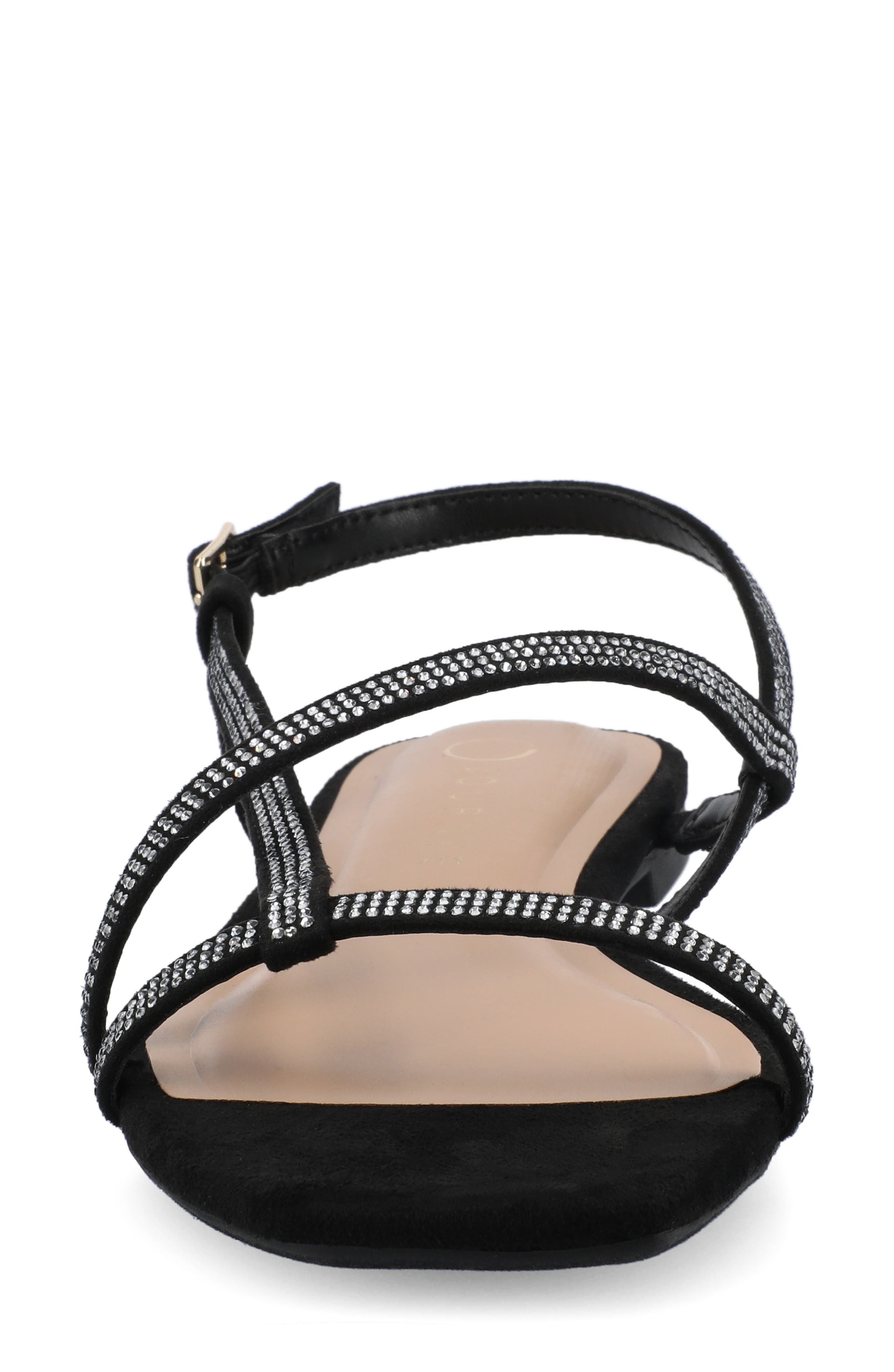 Journee Collection Francis Slingback Sandal, Alternate, color, Black