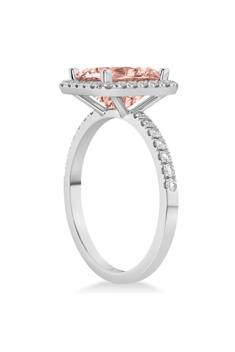 Morganite & Diamond Engagement 14k, Alternate, color, 3.32 ct/White Gold