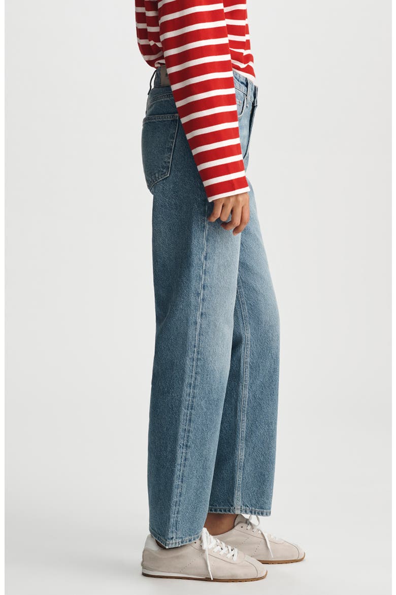 Soho High Waist Relaxed Straight Leg Jeans, Alternate, color, LIGHT USED CLASSIC DENIM