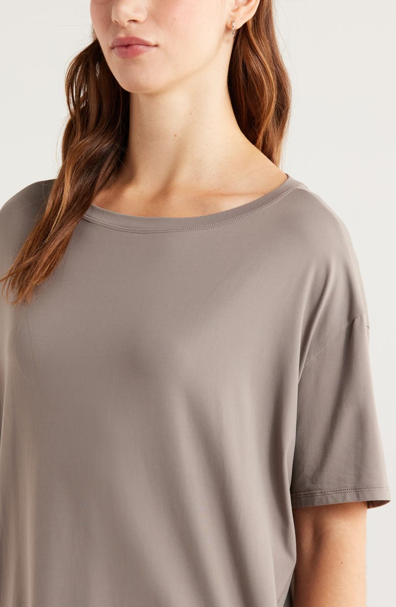 Zella Equilibrium Cocoon T-Shirt, Alternate, color, Grey Rock