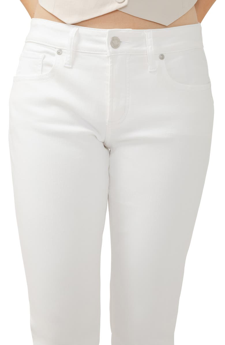 Silver Jeans Co. Curvy Mid Rise Boyfriend Jeans, Alternate, color, White