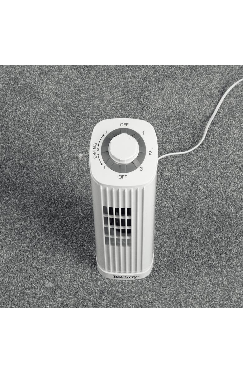 Optimus F-7348WH 14 Inch Portable Ultra-Slim Desktop Tower Fan, Alternate, color, White