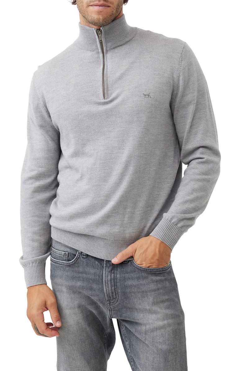 Rodd & Gunn Calderwell Merino Wool Quarter Zip Sweater, Main, color,