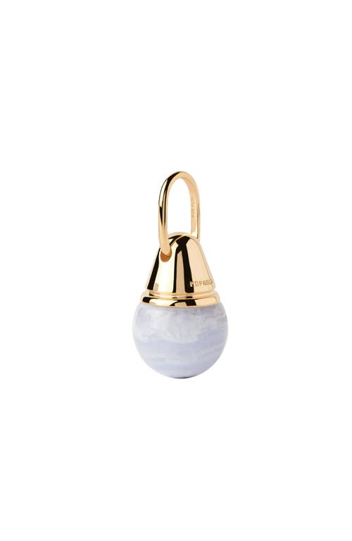Pdpaola Blue Lace Agate Riviera Pendant In Blue Lace