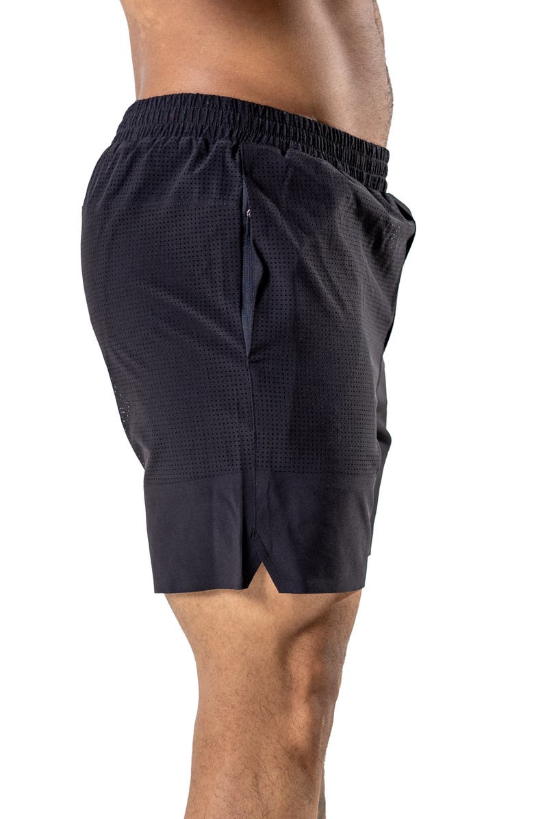 Maceoo Perforated Training Shorts, Alternate, color, Black