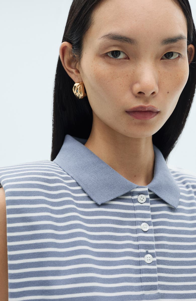 MANGO Stripe Cotton Button-Up Shirt, Alternate, color,