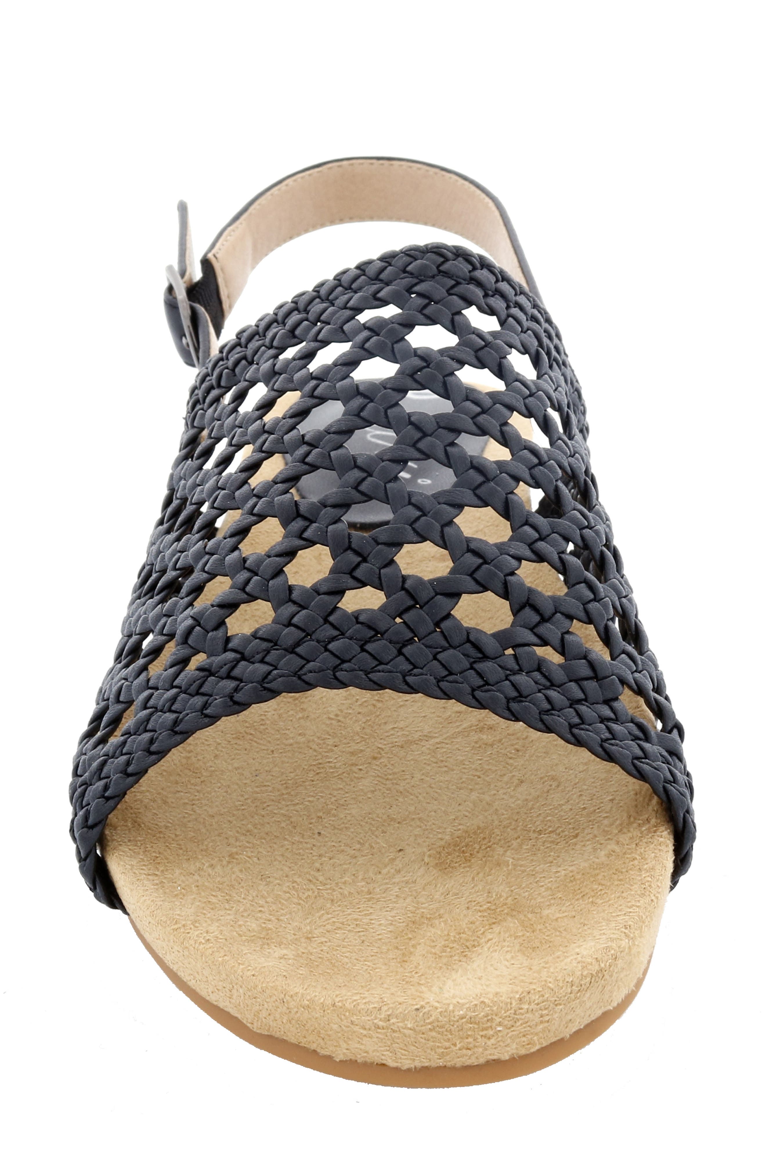 Newable Woven Slingback Sandal, Alternate, color, BLACK