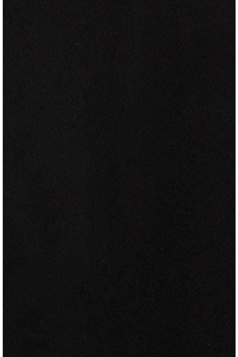 Fringe Trim Wool Scarf, Alternate, color, BLACK