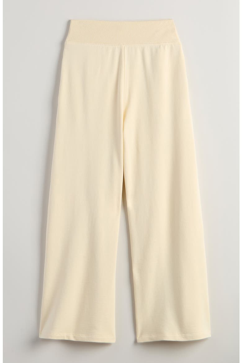 Kids' Wide-Leg Cotton Blend Sweatpants, Alternate, color, BEIGE ANGORA