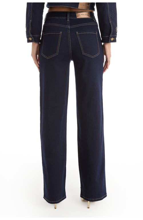 The Noli Shop Kaia Studded High Rise Jean In Blue