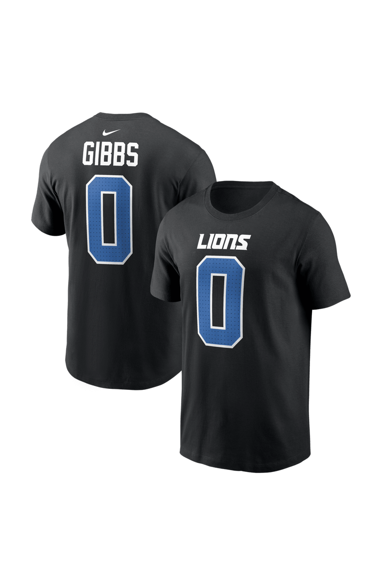 Nike Men's Nike Jahmyr Gibbs Black Detroit Lions Carbon Name & Number T-Shirt, Main, color, Black