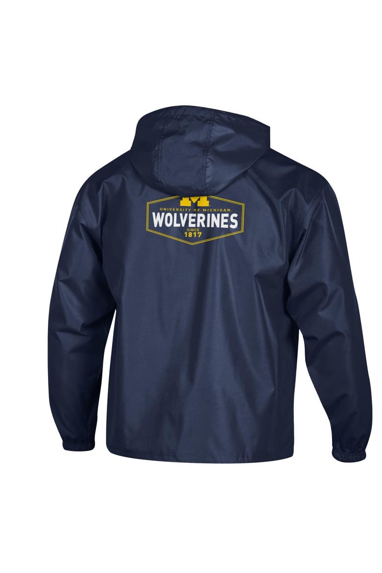 Men's Champion Navy Michigan Wolverines Delay Packable Half-Zip Jacket, Alternate, color, Navy