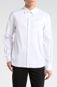 Helmut Lang Solid Stretch Button-Up Shirt