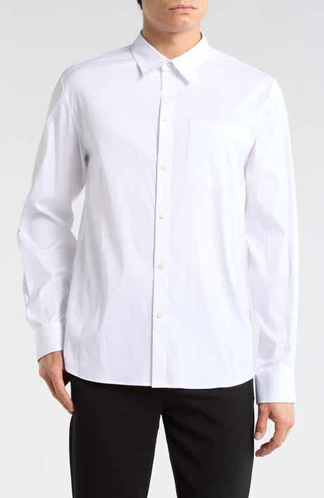 Helmut Lang Solid Stretch Button-Up Shirt