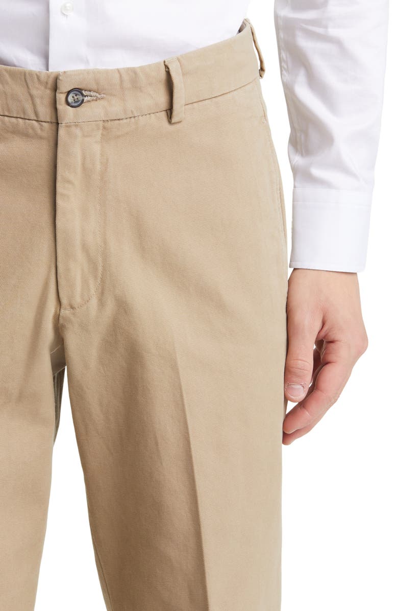 Berle Charleston Flat Front Khakis, Alternate, color, Khaki