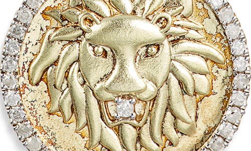 Meira T Lion Disc Pendant Necklace In Gold