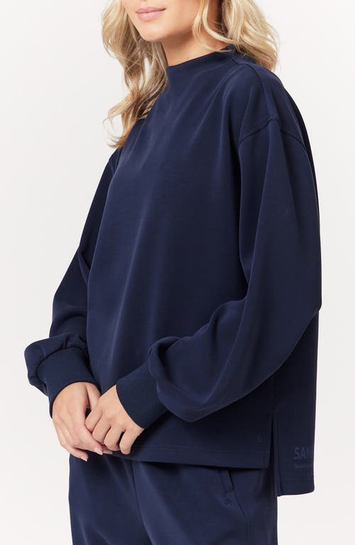 Scotch & Soda Funnel Neck Sweatshirt In Blue
