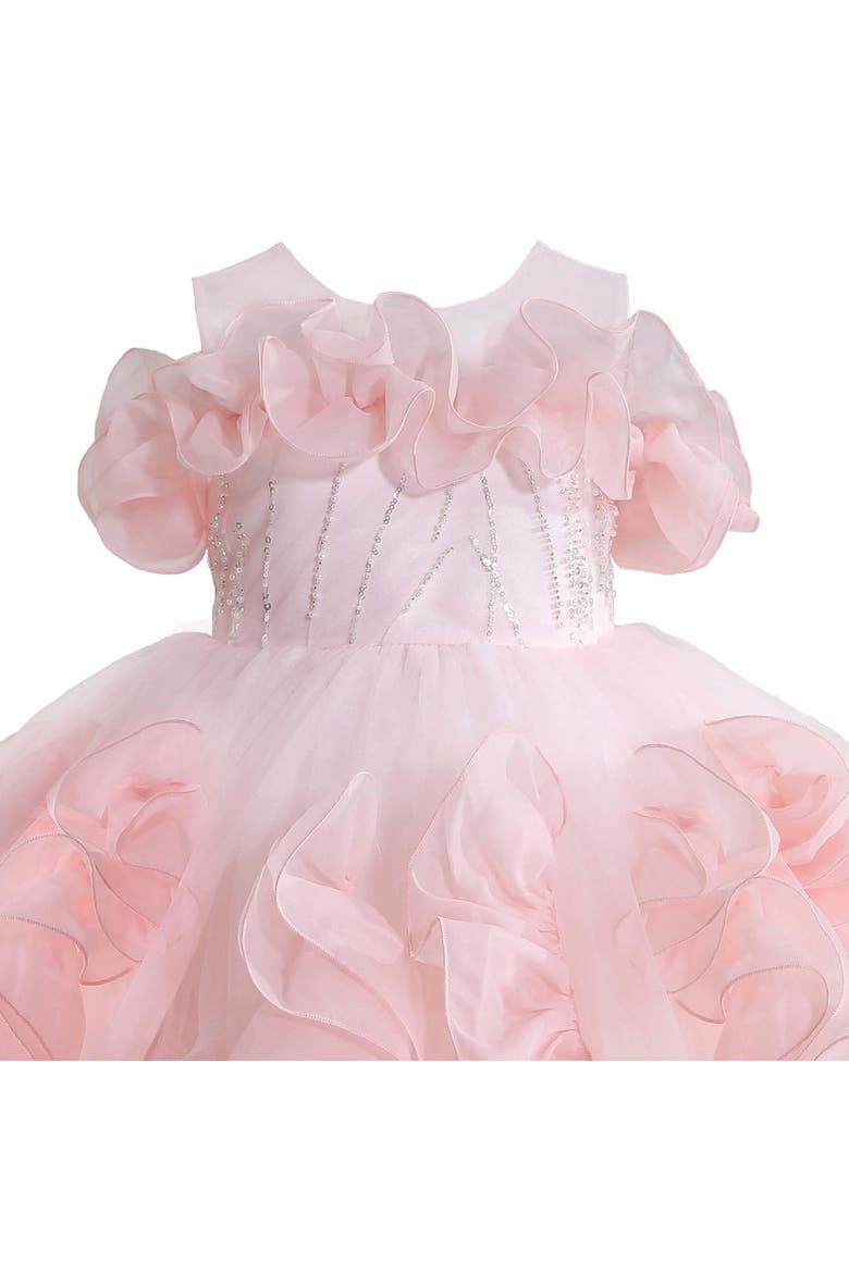 Zaria Ruffled Party Dress, Alternate, color, Pink