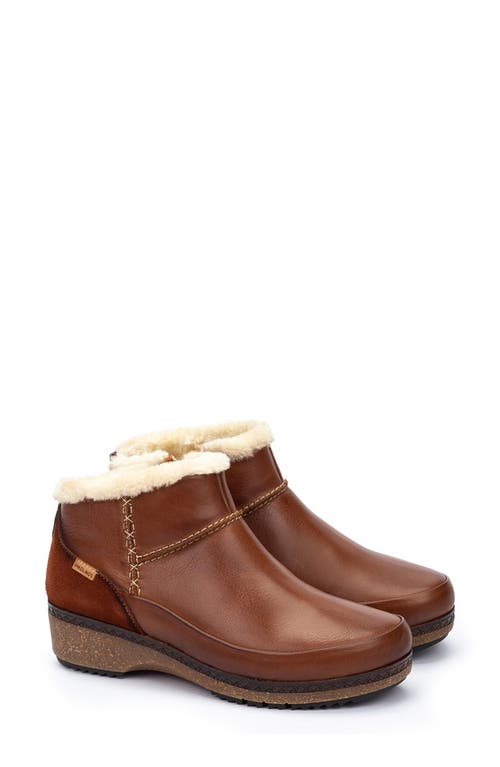 PIKOLINOS Granada Faux Fur Bootie in Cuero 