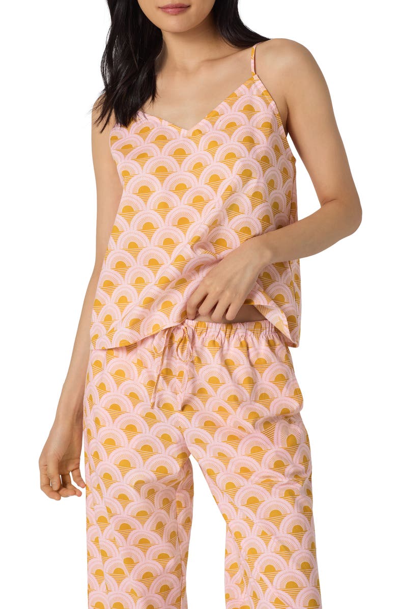 BedHead Pajamas Print Cotton Crop Pajamas, Alternate, color, 