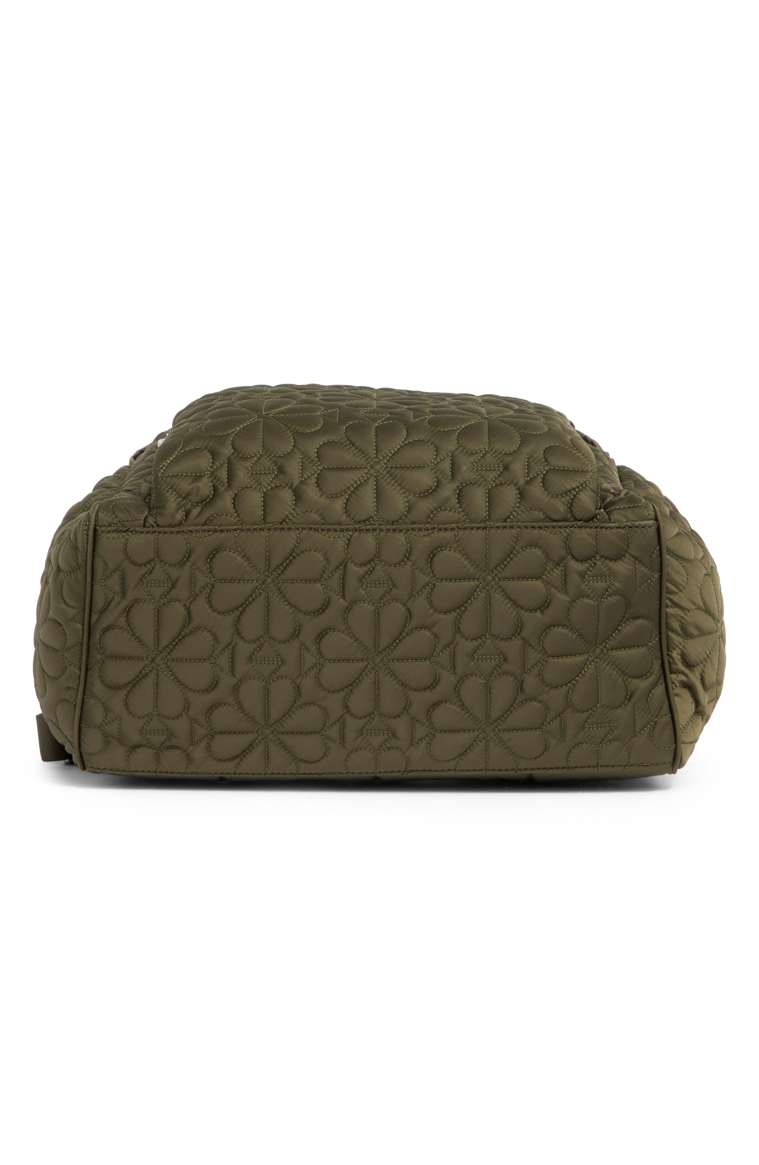 Large Tilly Quilted Backpack, Alternate, color, OOLONG GREEN