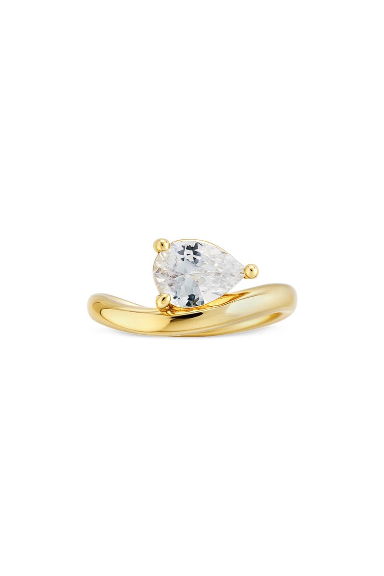 Valencia Pear Cut CZ Ring, Alternate, color, GOLD