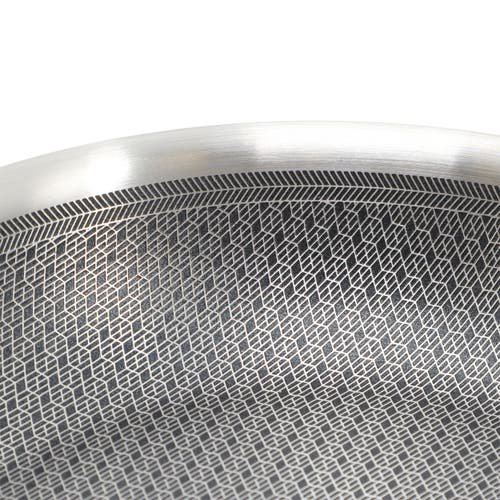 Oster Modessa 9.5 Inch Nonstick Tri-ply Stainless Steel Frying Pan In Silver