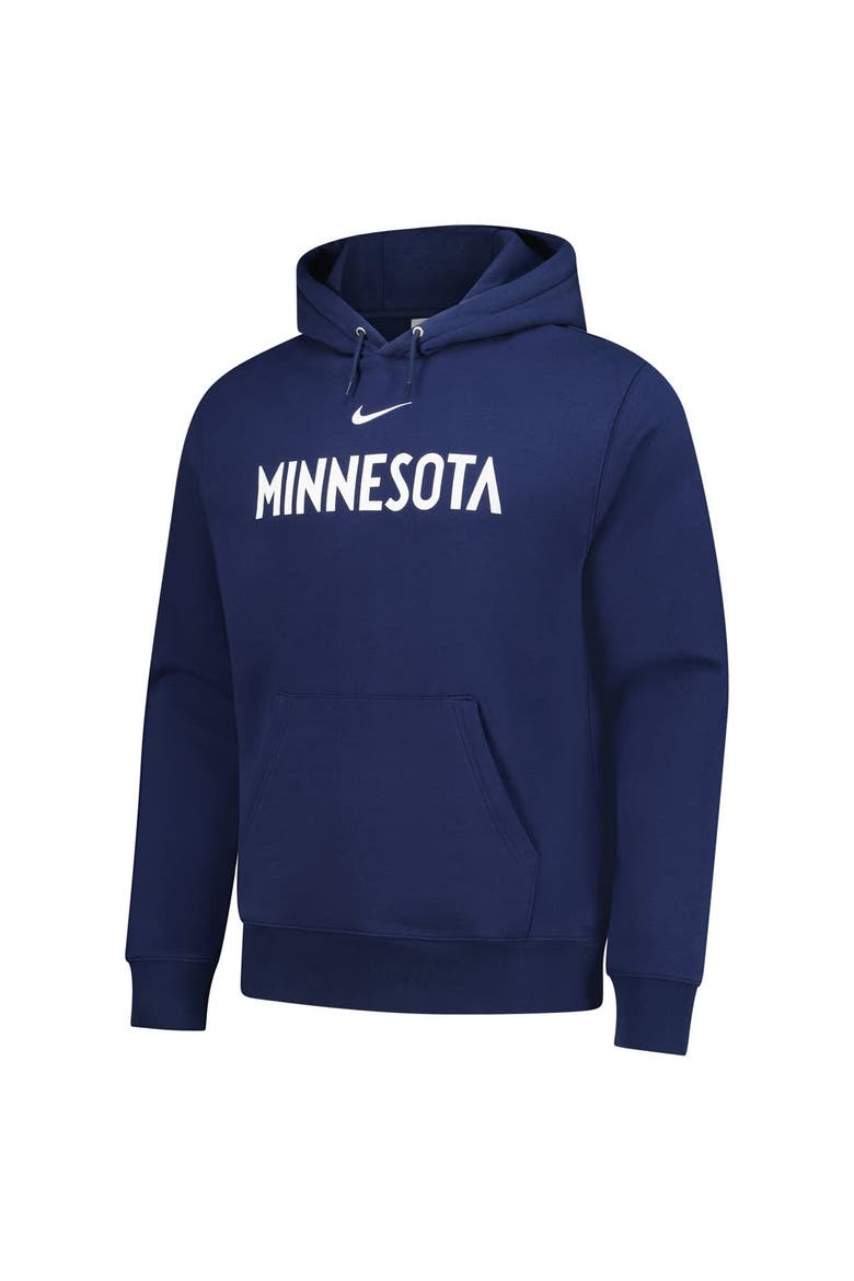 Men's Nike Navy Minnesota Timberwolves Sportswear Essential Wordmark Club Hoodie, Alternate, color, Navy