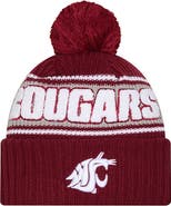 New Era Men's New Era Crimson Washington State Cougars Bold Cuffed Knit Hat with Pom