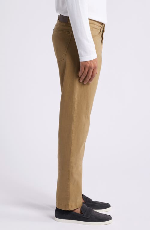 Jack Victor Jackie Stretch Wool Taper Straight Pants In Brown