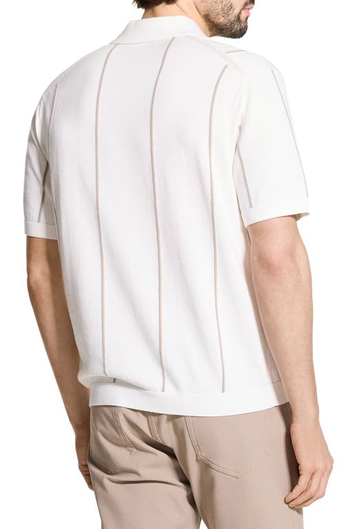 Theory Regular Fit Short Sleeve Striped Polo Sweater