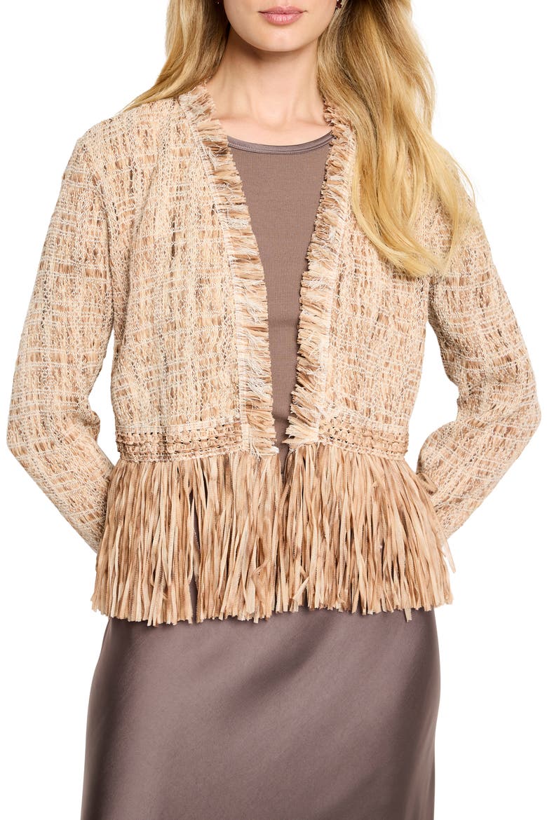 Cork Fringe Knit Jacket, Main, color, NEUTRAL MULTI