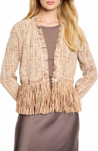 NIC+ZOE Cork Fringe Knit Jacket