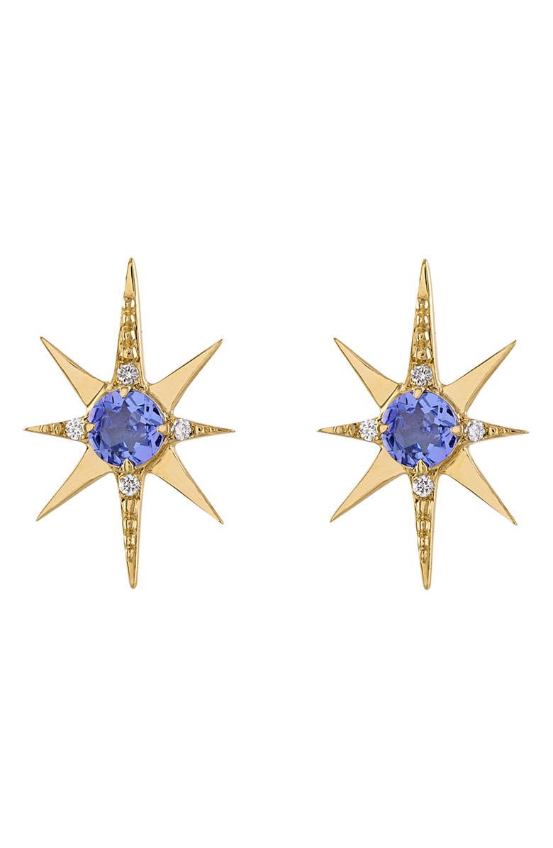 EDEN PRESLEY Tanzanite & Diamond Large Starburst Stud Earrings, Main, color, Tanzanite