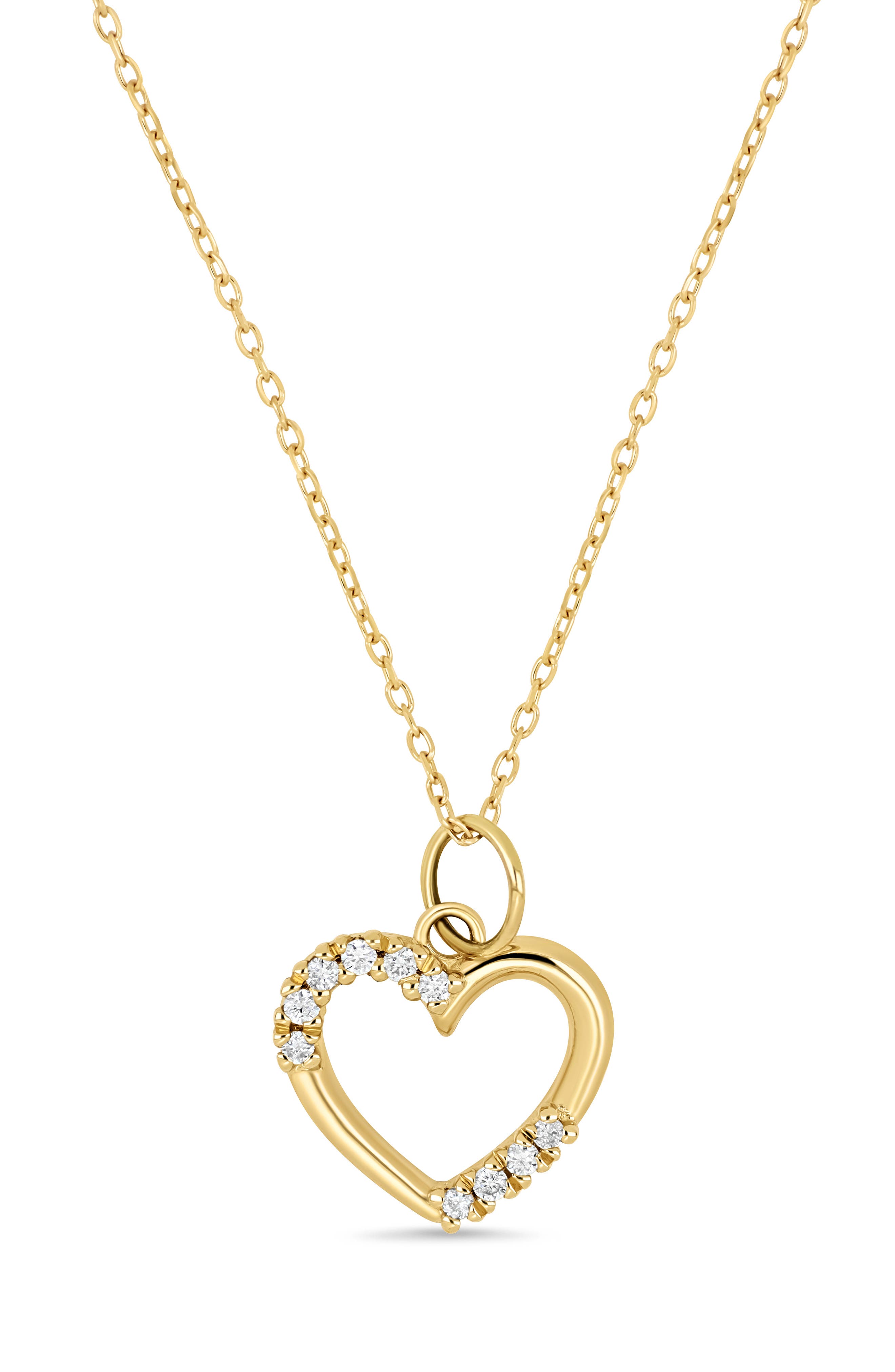Icon 18k Gold Diamond Heart Pendant Necklace