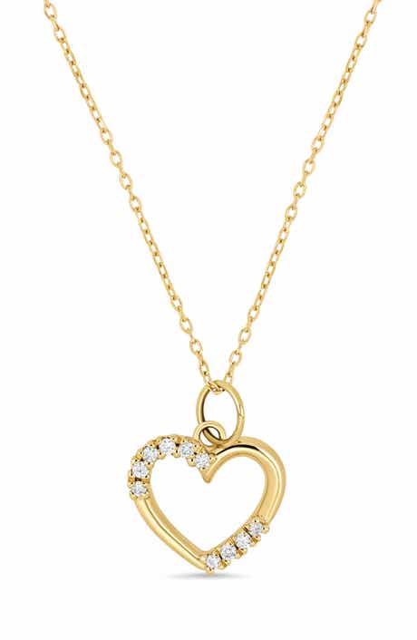 Icon 18k Gold Diamond Heart Pendant Necklace
