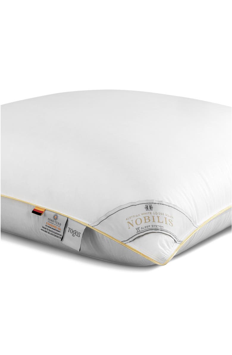 Togas Nobilis Austrian goose down pillow, Alternate, color, White