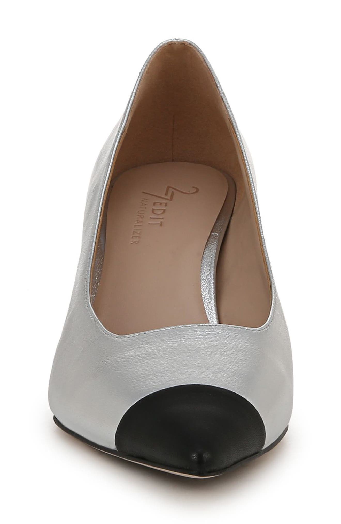27 EDIT Naturalizer Mara Pointed Toe Pump, Alternate, color, Silver