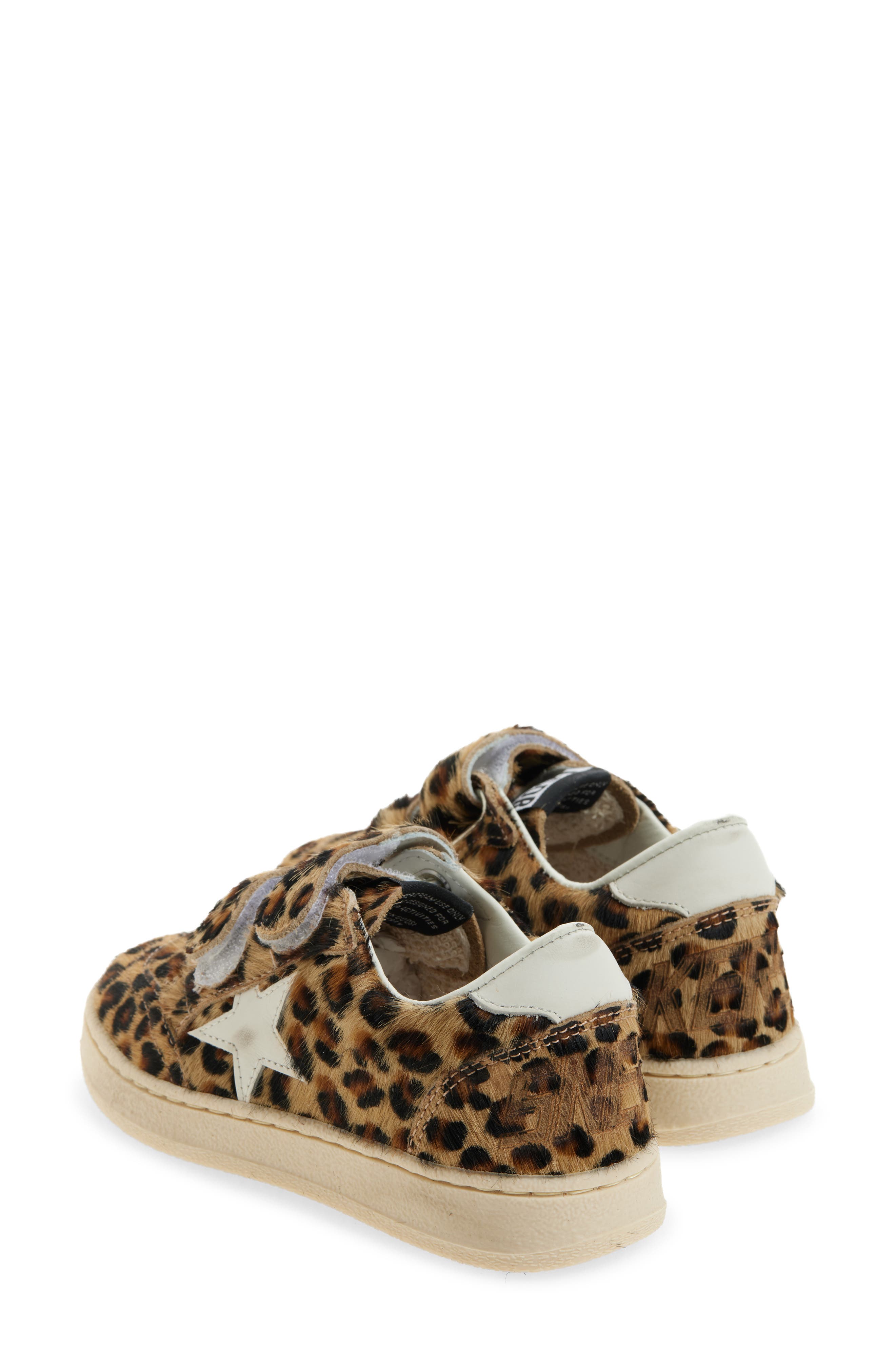Golden Goose Kids' Ball Star Genuine Calf Hair Sneaker, Alternate, color, Brown And Black Leo/ Pink