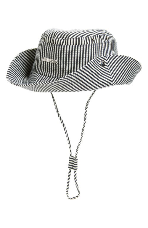 Jacquemus Le Bob De-nîmes Cotton Twill Bucket Hat In Multi