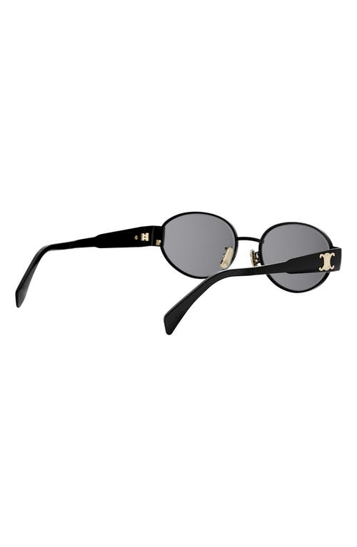Celine Triomphe 54mm Oval Sunglasses In Black