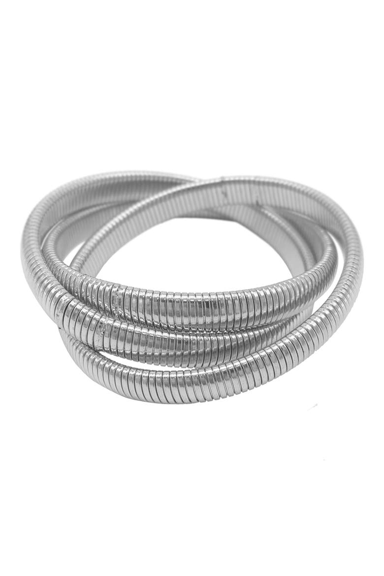 Omega Chain Triplet Bracelet, Main, color, SILVER