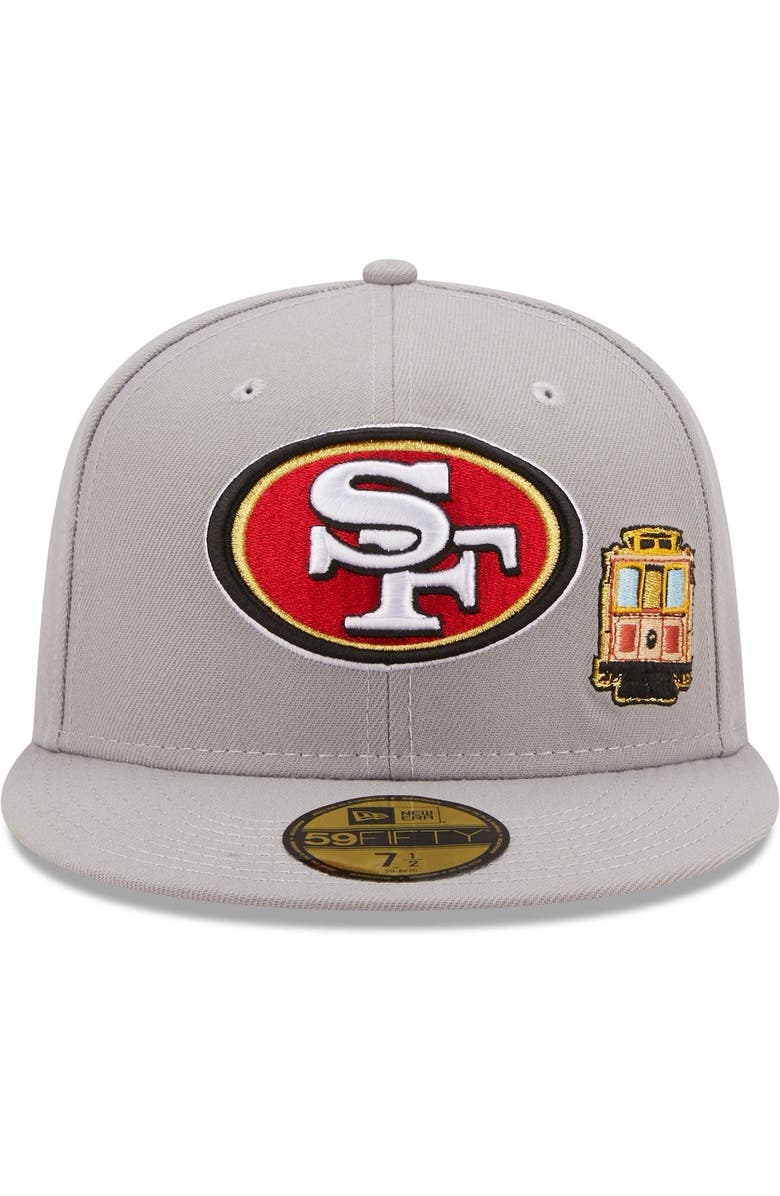 New Era Men's New Era Gray San Francisco 49ers City Describe 59FIFTY Fitted Hat, Alternate, color, 