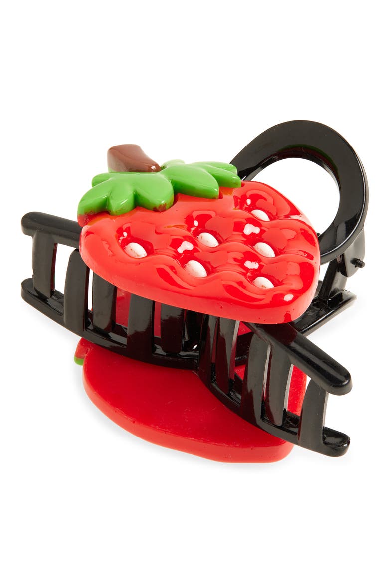 Kids' Strawberry Hair Clip, Main, color, RED