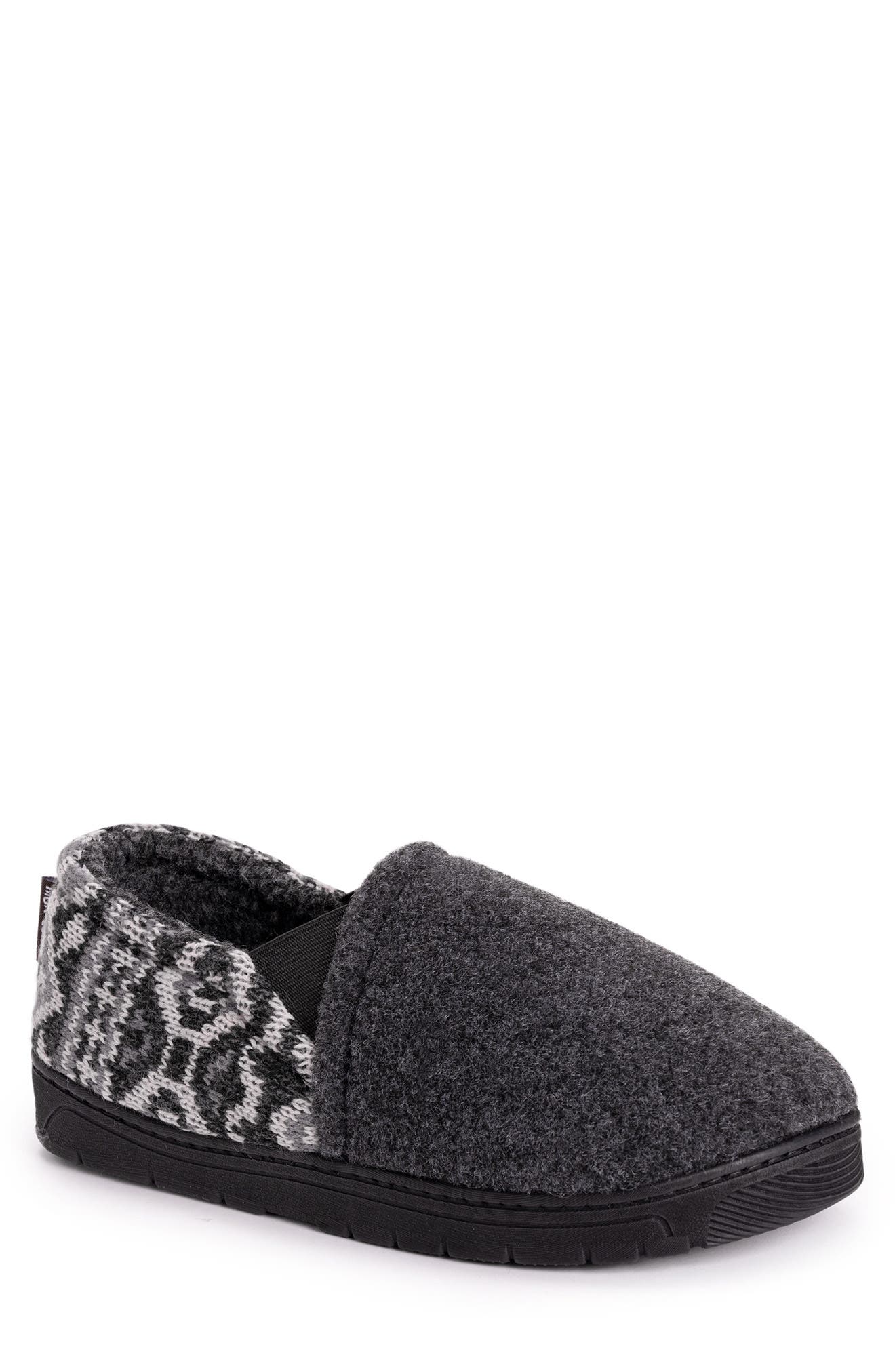 MUK LUKS Kristof Faux Shearling LIned Slipper, Main, color, 