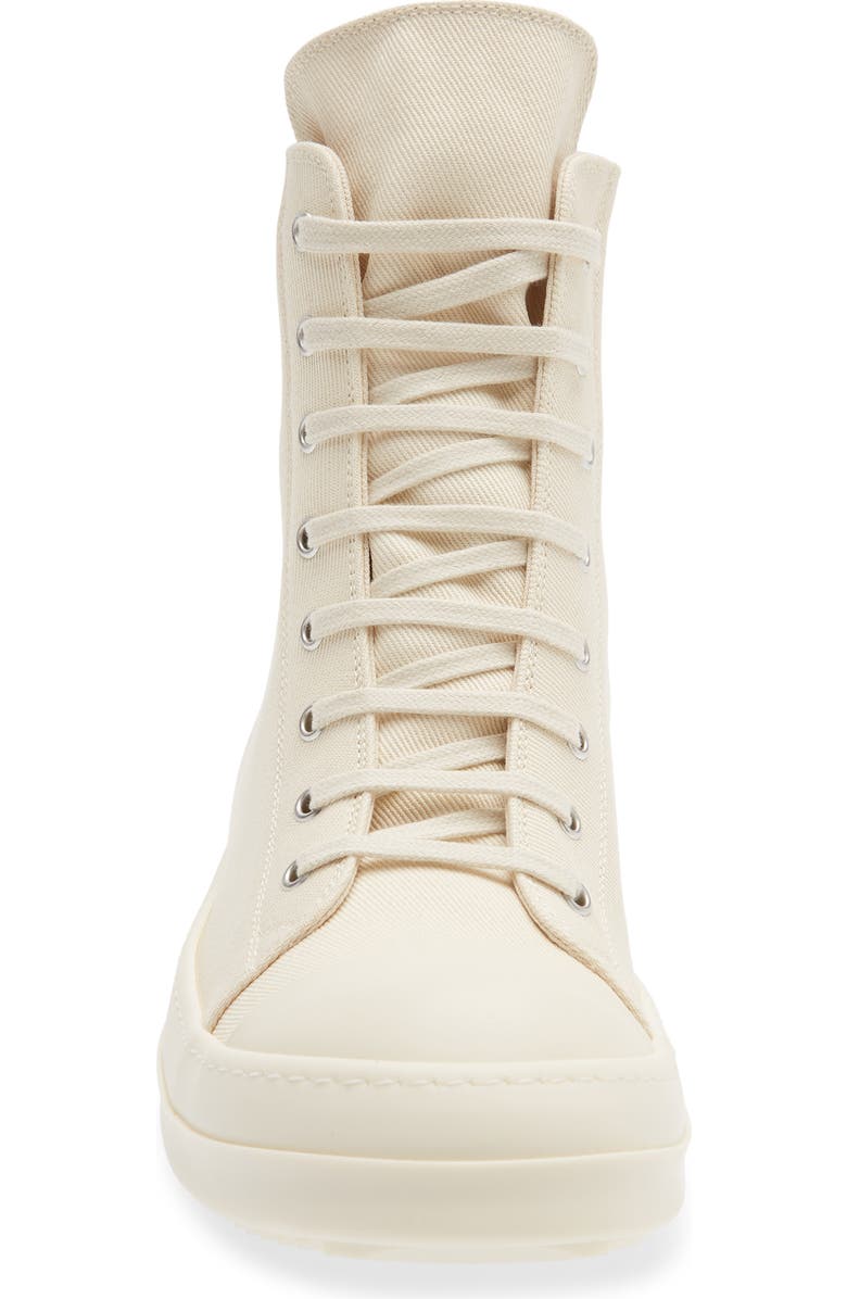 Rick Owens DRKSHDW High Top Sneaker, Alternate, color, Milk/ Pearl/ Milk/ Milk