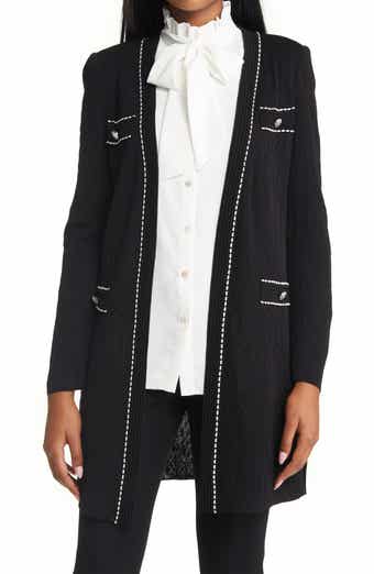 Pointelle Knit Duster Jacket