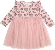 Sweet Wink Hanukkah Long Sleeve Tutu Dress