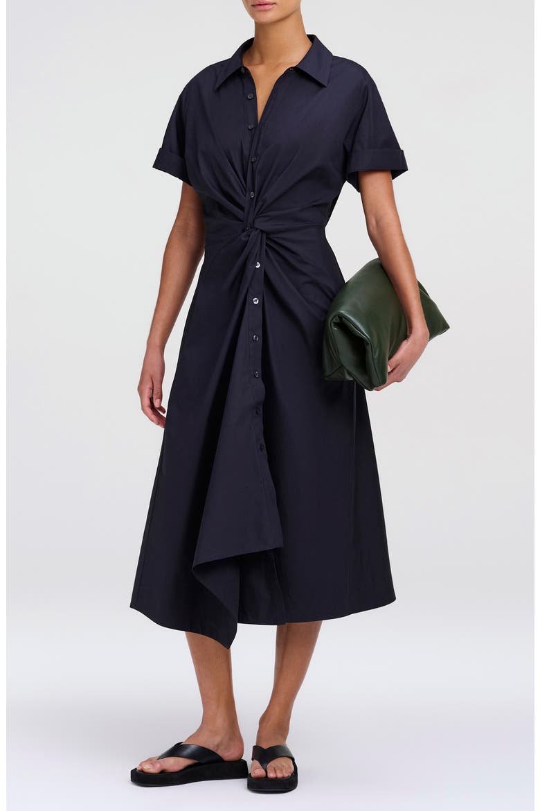 Ana Twist Waist Shirtdress, Main, color, EVENING BLUE