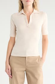 Vince Elbow Sleeve Polo